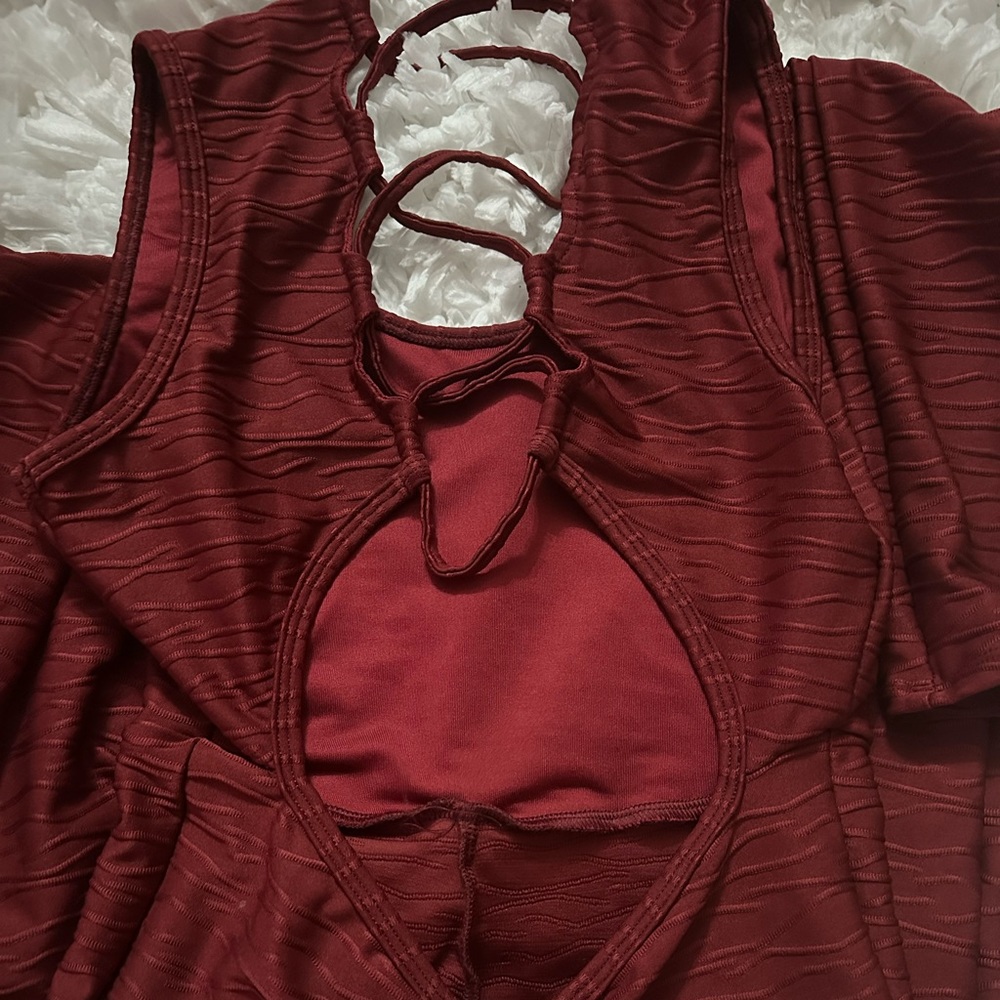 jumpsuit color cherry s m